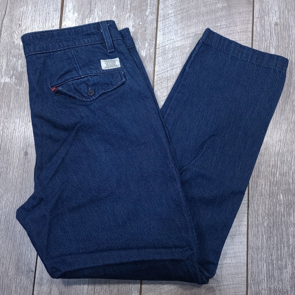 Levi's XX Chino Pants Mens 33x31 Blue Authentic Fit Straight Leg Denim Twill
